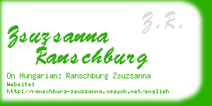 zsuzsanna ranschburg business card